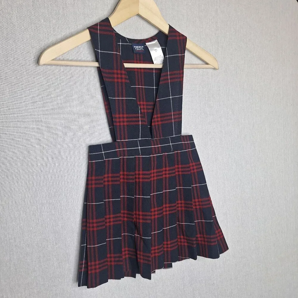 💙 French Toast Girls Plaid Overall Dress Size 4T Preppy Winter Holidays Cute Ou